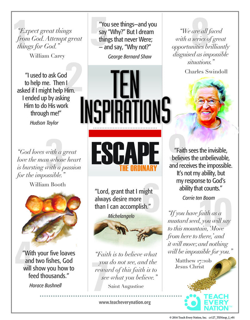 "Escape The Ordinary" - TEN Inspirations - Quotes Poster Download